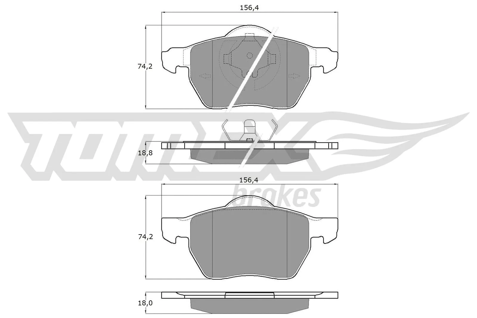 Kit de plaquettes de frein, frein à disque TOMEX Brakes TX 13-131