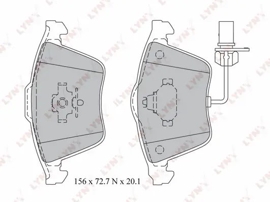 Kit de plaquettes de frein, frein à disque LYNXAUTO BD-1217