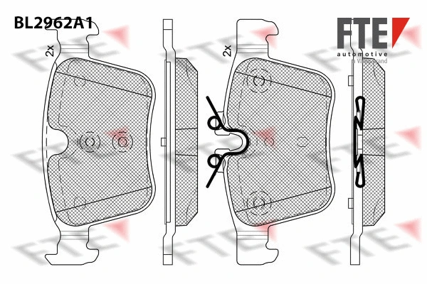 Kit de plaquettes de frein, frein à disque FTE 9011205