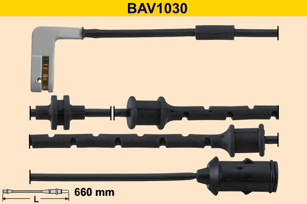 Contact d'avertissement, usure des plaquettes de frein BARUM BAV1030