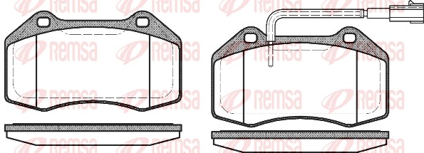 Kit de plaquettes de frein, frein à disque REMSA 1113.12