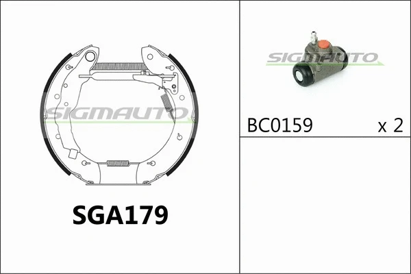 Jeu de mâchoires de frein SIGMAUTO SGA179