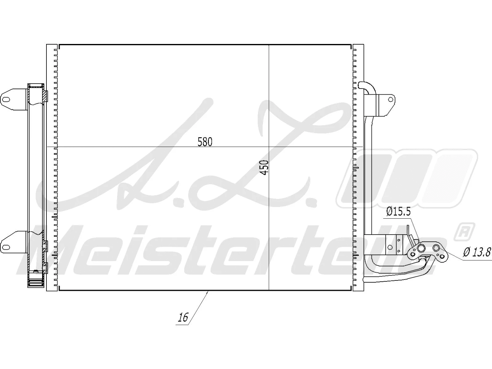 Condenseur, climatisation A.Z. Meisterteile AZMT-45-030-1060