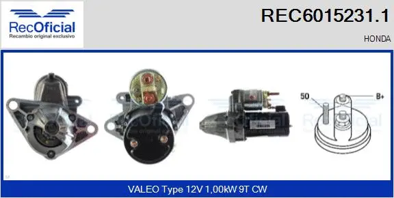 Démarreur RECOFICIAL REC6015231.1