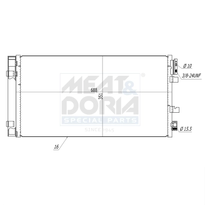 Condenseur, climatisation MEAT & DORIA 991160