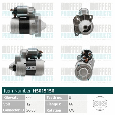 Démarreur HOFFER H5015156