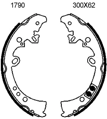 Jeu de mâchoires de frein BSF 01790