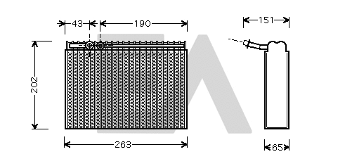 Évaporateur climatisation EACLIMA 43B55002