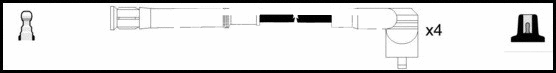 Kit de câbles d'allumage LEMARK HOES821