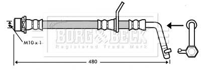 Flexible de frein BORG & BECK BBH7348