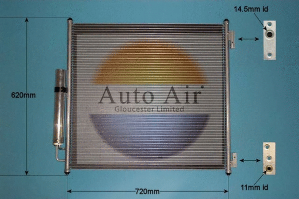Condenseur, climatisation AUTO AIR GLOUCESTER 16-1438