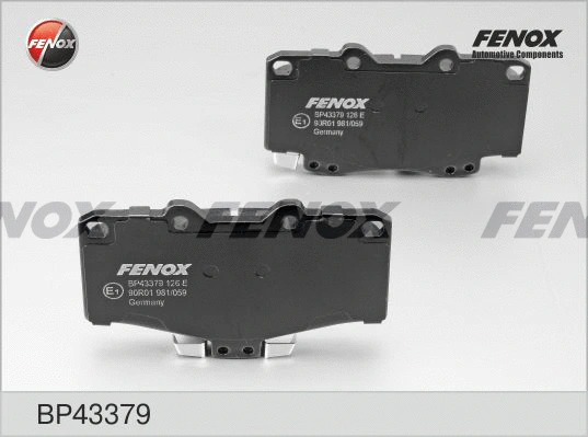 Kit de plaquettes de frein, frein à disque FENOX BP43379