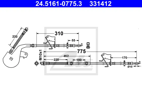 Flexible de frein ATE-APAC 24.5161-0775.3