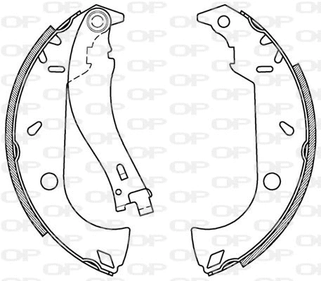 Jeu de mâchoires de frein OPEN PARTS BSA2095.00