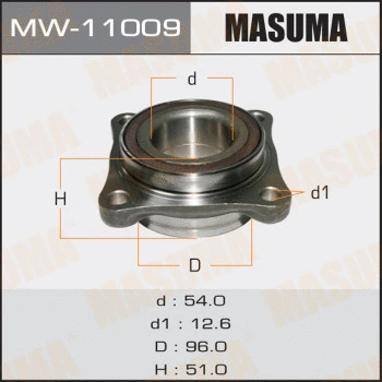 Kit de roulements de roue MASUMA MW-11009