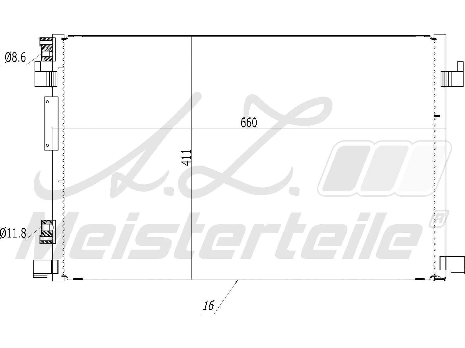 Condenseur, climatisation A.Z. Meisterteile AZMT-45-030-1032