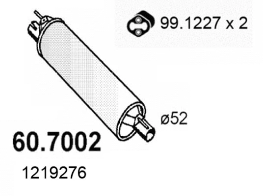 Silencieux arrière ASSO 60.7002