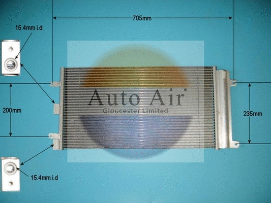 Condenseur, climatisation AUTO AIR GLOUCESTER 16-9794