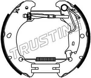 Jeu de mâchoires de frein TRUSTING 6378