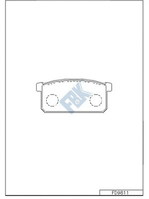 Kit de plaquettes de frein, frein à disque FBK FD9811