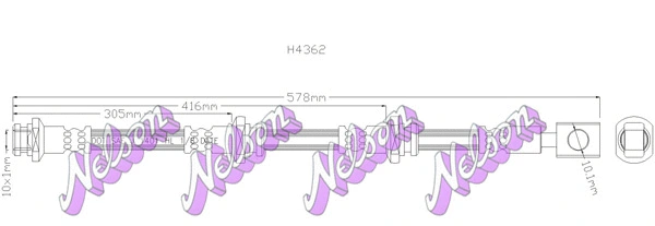 Flexible de frein KAWE H4362