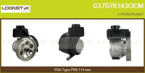 Pompe hydraulique, direction LGK 037078143OEM
