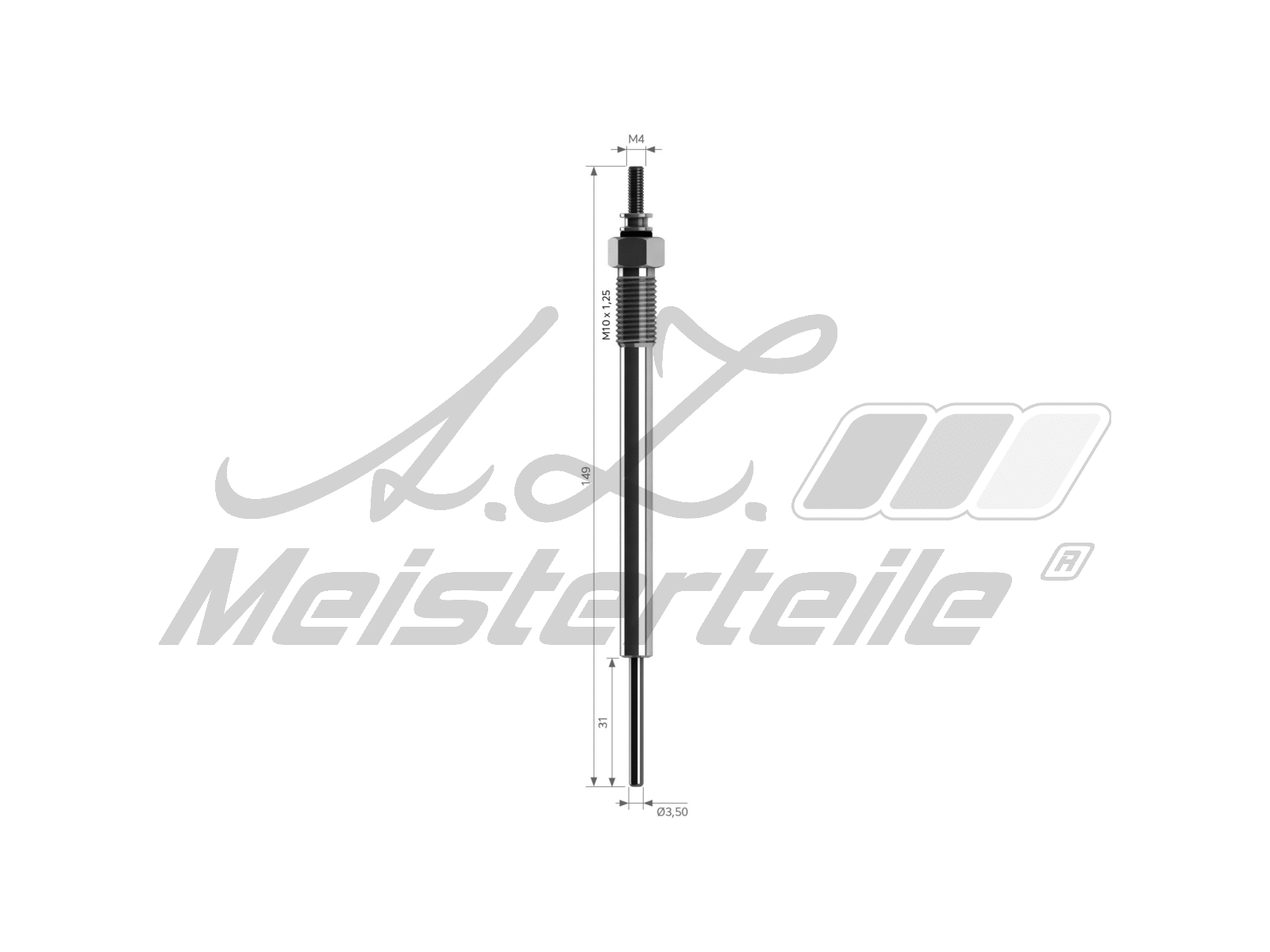 Bougie de préchauffage A.Z. Meisterteile AZMT-49-040-1082