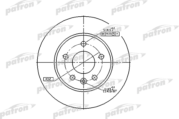 Disque de frein PATRON PBD2797