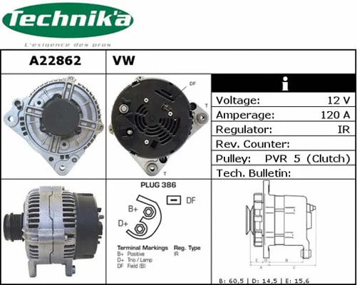Alternateur Technika A22862
