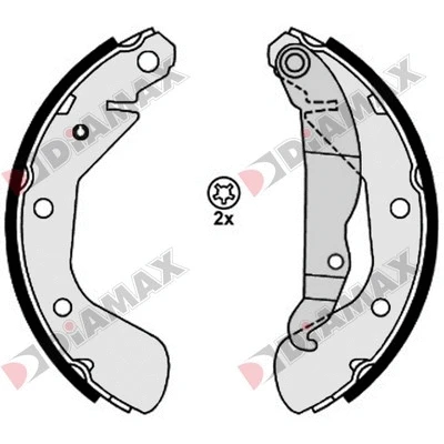 Jeu de mâchoires de frein DIAMAX N01313