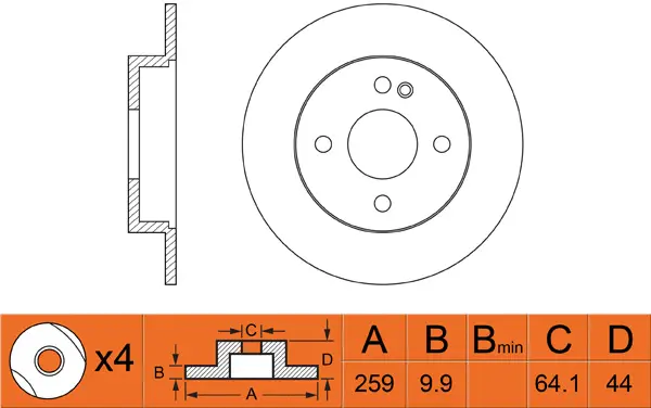 Disque de frein FIT FR0273