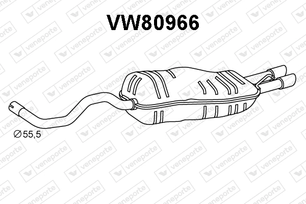 Silencieux arrière VENEPORTE VW80966