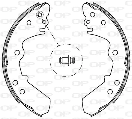 Jeu de mâchoires de frein OPEN PARTS BSA2139.00