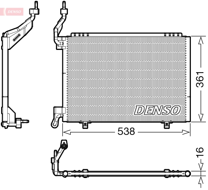 Condenseur, climatisation DENSO DCN10038