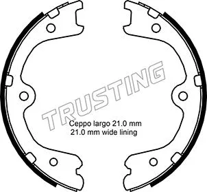 Jeu de mâchoires de frein, frein de stationnement TRUSTING 067.200