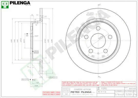 Disque de frein PILENGA 5299
