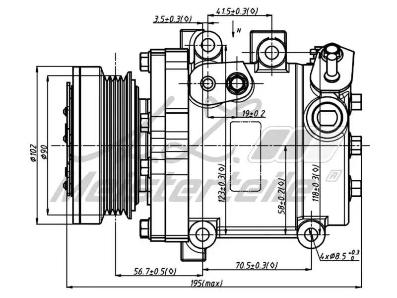 Compresseur, climatisation A.Z. Meisterteile AZMT-45-041-1099