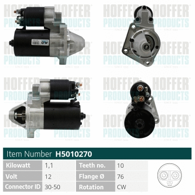 Démarreur HOFFER H5010270