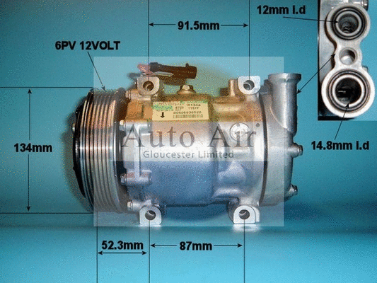 Compresseur, climatisation AUTO AIR GLOUCESTER 14-1157