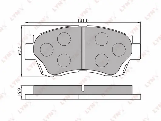 Kit de plaquettes de frein, frein à disque LYNXAUTO BD-7520