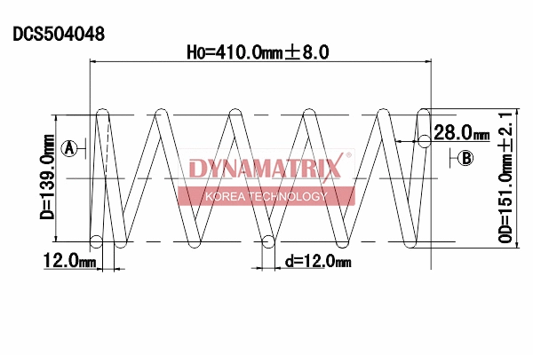 Ressort de suspension DYNAMATRIX DCS504048