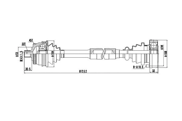 Arbre de transmission DYNAMATRIX DDS203005