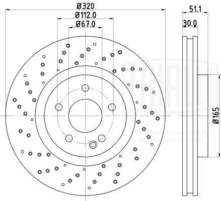 Disque de frein TRIALLI DF 190419