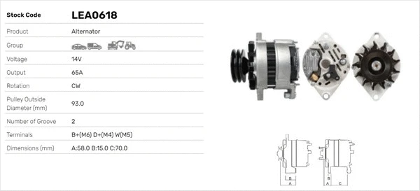 Alternateur LUSA LEA0618