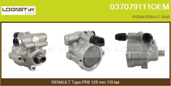 Pompe hydraulique, direction LGK 037079111OEM