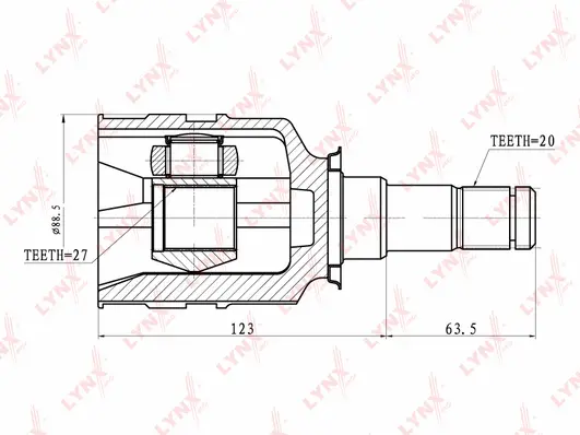 Jeu de joints, arbre de transmission LYNXAUTO CI-7501
