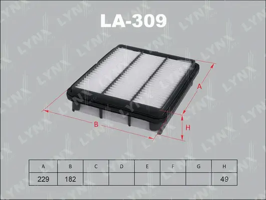Filtre à air LYNXAUTO LA-309