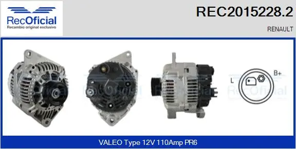 Alternateur RECOFICIAL REC2015228.2
