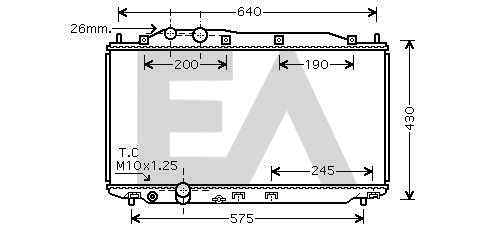 Radiateur, refroidissement du moteur EACLIMA 31R26064