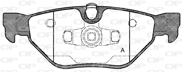 Kit de plaquettes de frein, frein à disque OPEN PARTS BPA1145.00